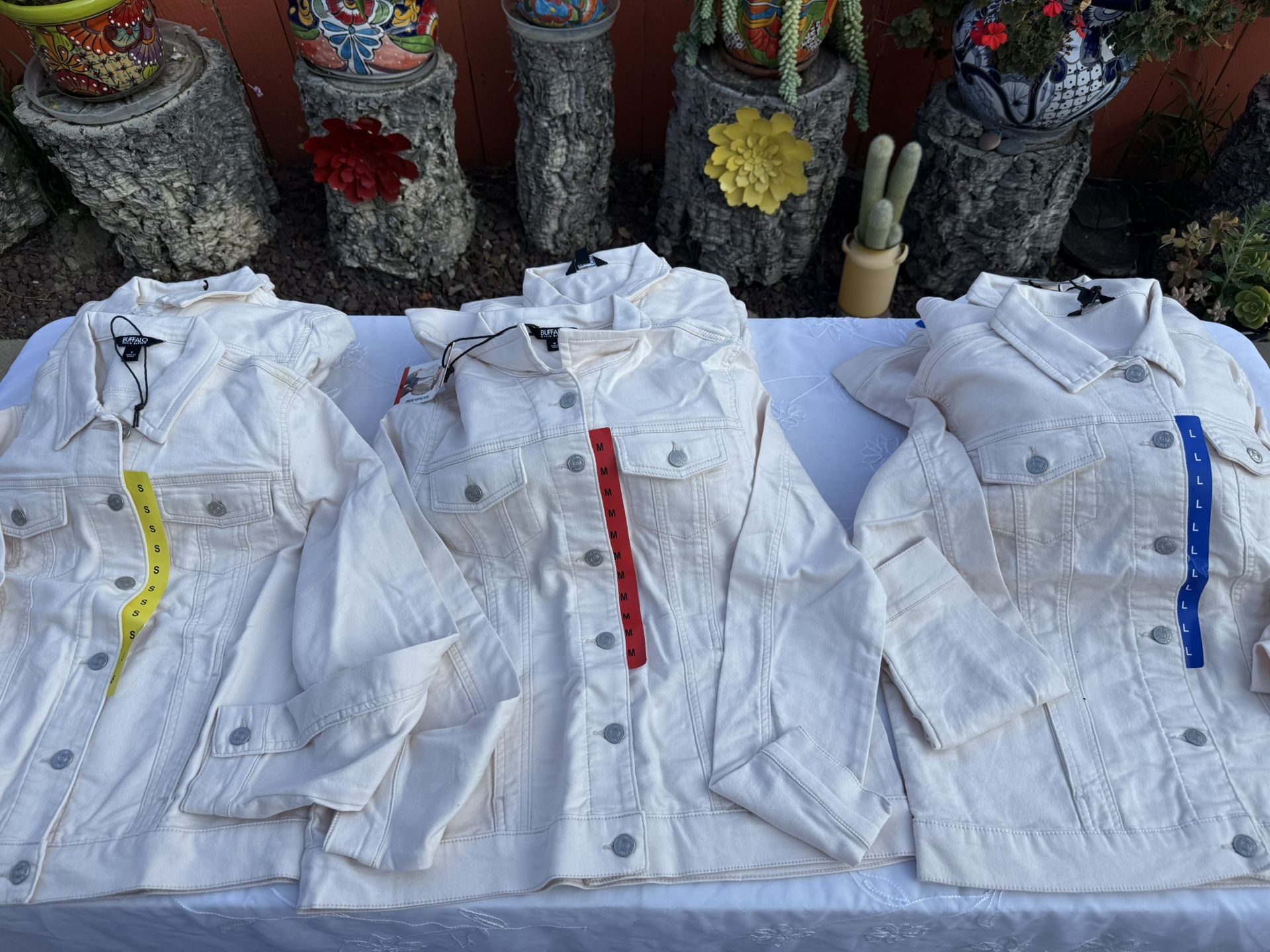 Buffalo Denim Jackets By David Britton Pale Pink New