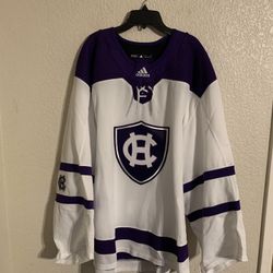 Holy Cross Crusaders Adidas Hockey Jersey w Fight Strap 