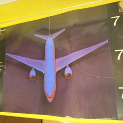 Boeing 777 Airliner Tarmac Boeing Original 1992 Promo Poster Jet Airline