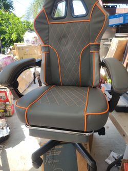 SOONTRANS Gaming Chair with Footrest, PU Leather High Back Comfortable Video Game Chair with Footrest Massage Lumbar Cushion, Racing Office Computer D