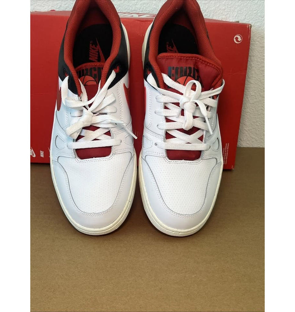 New Nike FB1362-102 Men's Full Force Low Shoes Sneaker Red White Size 10.5