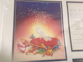 Disney Collectors Cinderella Lithograh