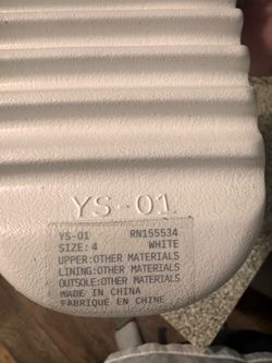 Yeezy Slide YS-01 White Size 4