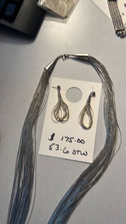 Sterling necklace and earrings Heishi maker
