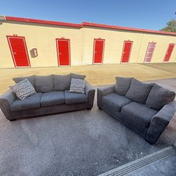 Gray Sofa & Loveseat Set – Delivery Available