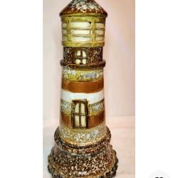 Lighthouse mold plaster concrete 16"H x 7"W at base Statue Figure Figurine 