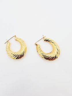 14k  Yellow Gold Hoops