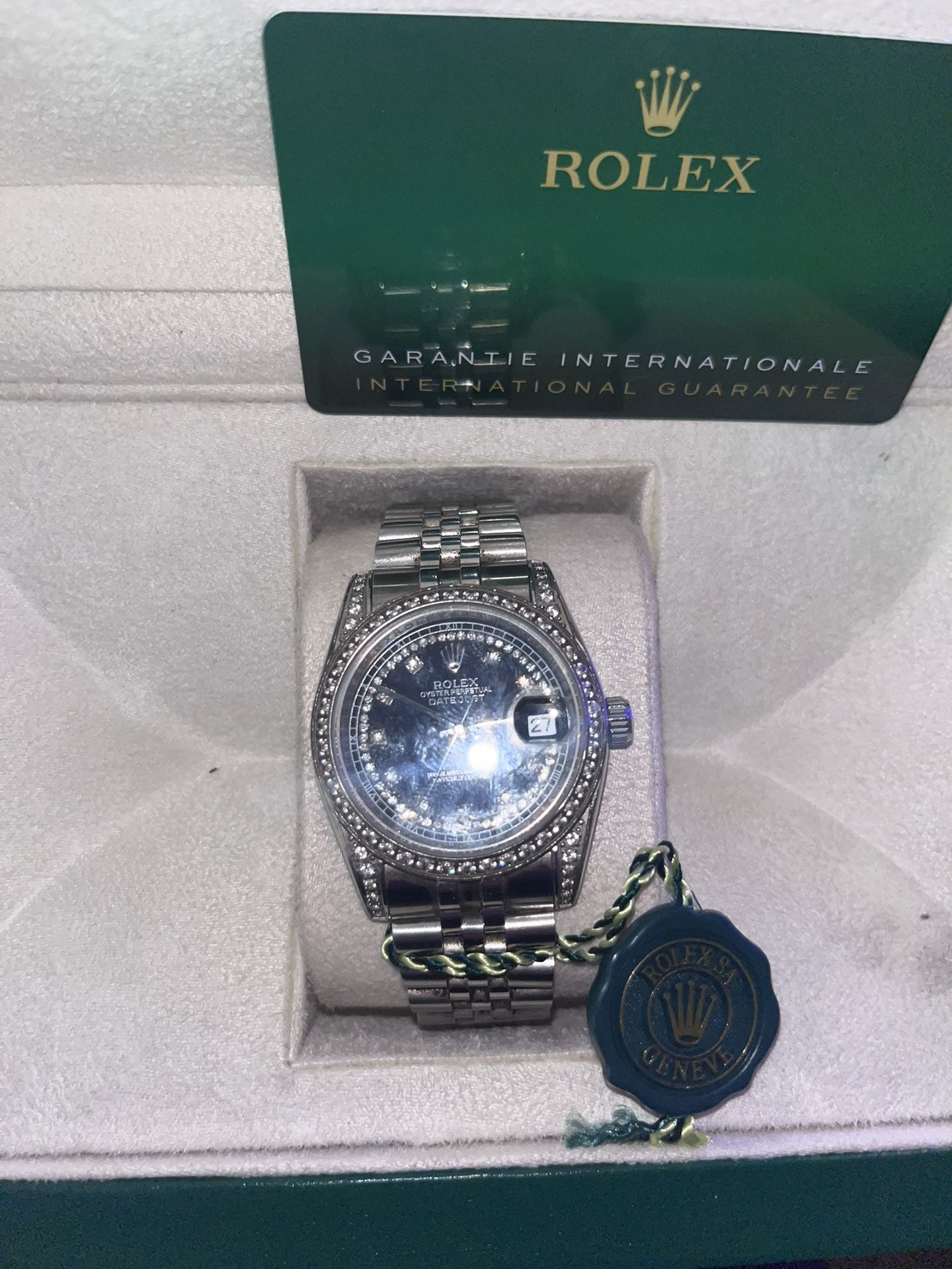 Vvs Moissanite Black Face Rolex
