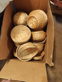7" Round Wicker Baskets