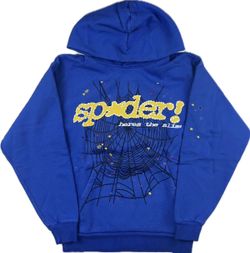 Sp5der TC Blue Hoodie Size S