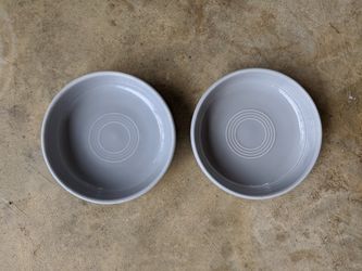 Vintage grey HLC Fiestaware dessert bowls