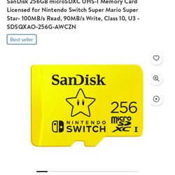 Nintendo Switch Memory Card