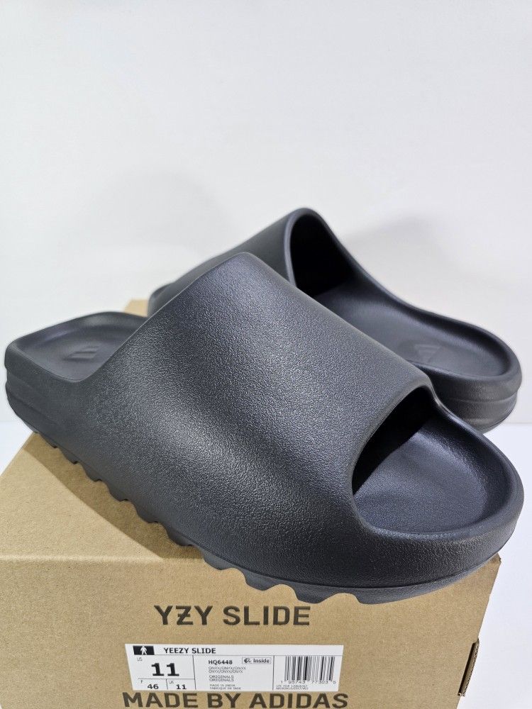 Chancletas Para Hombre Adidas Yeezy Slides Size 11  Onyx Black, New With  Box, Comfort Foam Insole Yeezy Slide Onyx Size 11