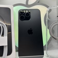 Black iPhone 16 Pro Max 256GB AT&T/Boost/Cricket Used Authentic 12 Cycles