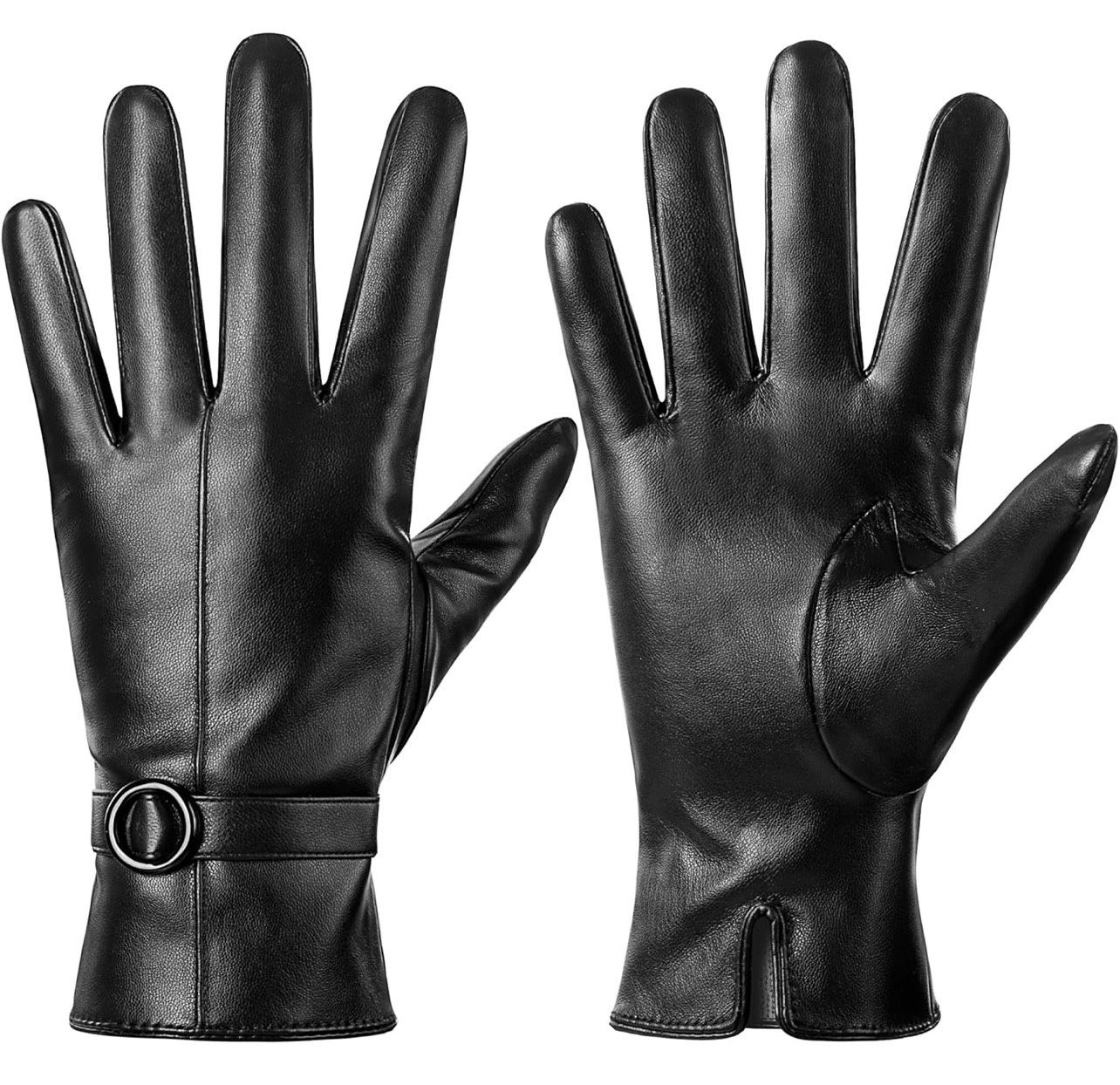 middle size Dsane Womens Winter Leather Gloves Touchscreen Texting Warm Driving Lambskin Gloves for Christmas Gifts 1K+ bought in past month