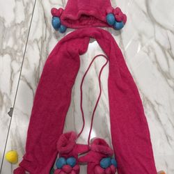 Kids Pink Winter Hat, Scarf & Gloves Set – $8