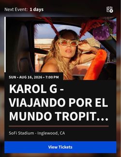 Karol G tickets (2)