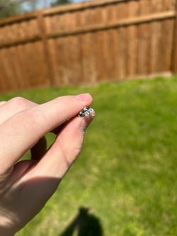 Real Sterling Silver Moissanite Earrings 3mm VVS