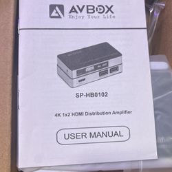 AVBOX 4K 1x2 HDMI Distribution Amplifier 