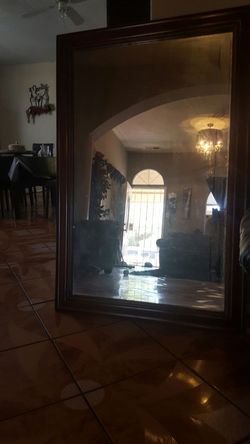 Antique wooden mirro