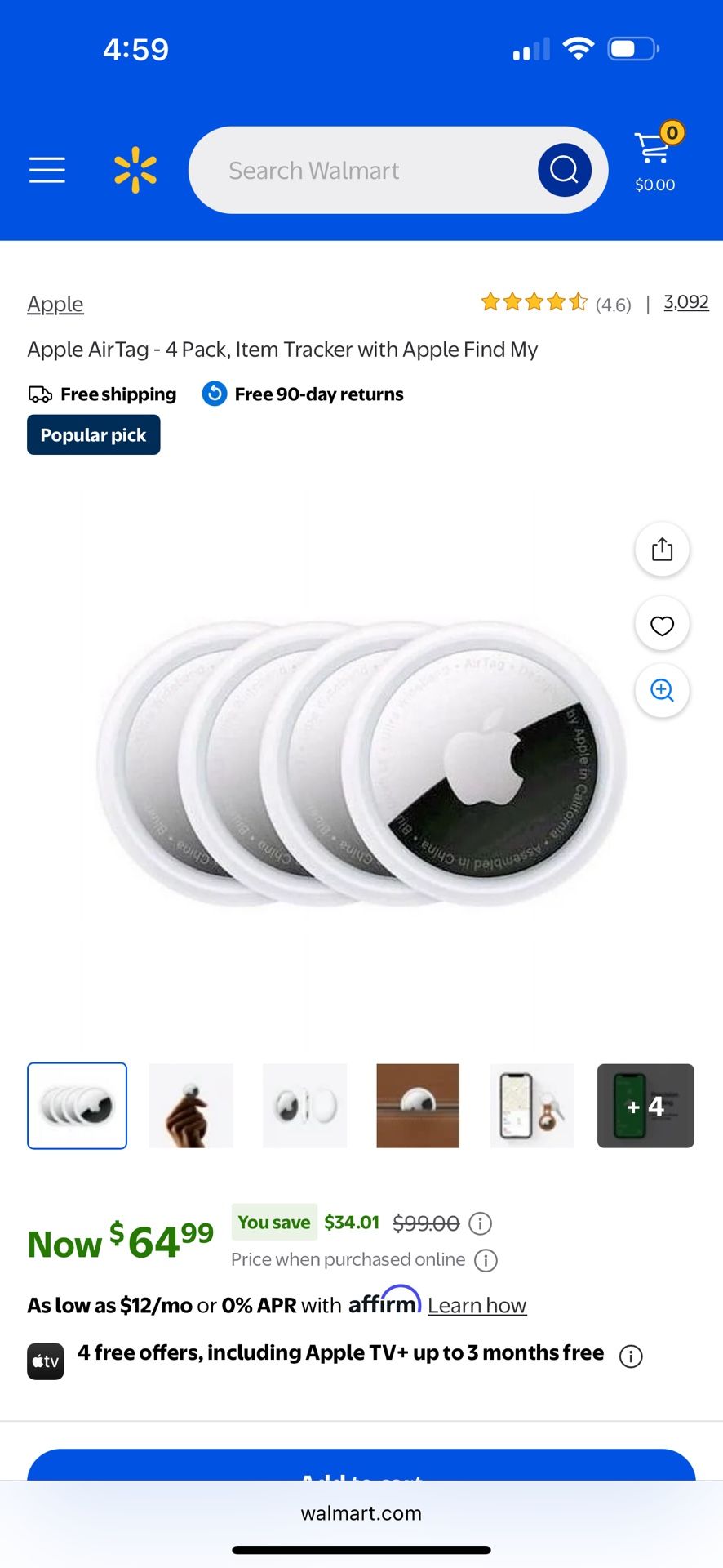 AirTag 4 Pack