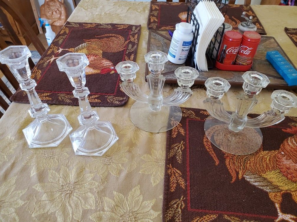 Glass Candle Holders