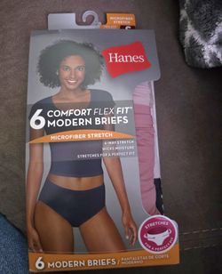 NWT - Hanes 6  Comfort Flex Fix Modern Briefs - Size Small