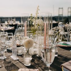 Open Ended Hurricane Vases With Candle Holders