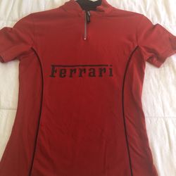 NEW FERARI RED HALF ZIP SHIRT