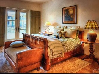 2/TWO Solid Wood Sleigh Bed - Full Size GORGEOUS French Country Farm