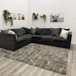 Gray Sectional Couch - Free Delivery 