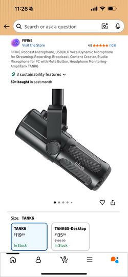 Fifine Tank 6 Podcast Microphone