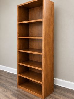 Real Wooden 6 Shelf Bookshelf