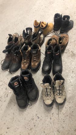 Work boots Different sizes different brand name different prices they all good condition