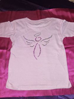 Little girls custom made angle shirt.