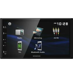 KENWOOD DMX129BT 6.8 Inch LCD Touchscreen Digital Media Car Stereo, Bluetooth Audio and Hands Free Calling, Double Din, USB, Rear Camera Input, AM/FM 