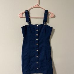 Jean Overall/Button Up Dress