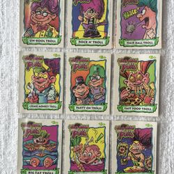 1992 Trouble Trolls Puzzle Trading Cards 