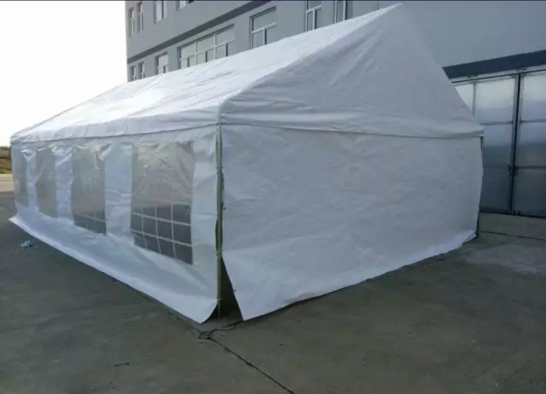 NEW! ONLY SALE! 20x30FT White Heavy Duty Party Tent, 180g PE fabric