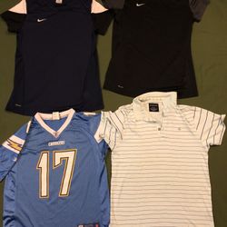 Lot Of Boys L & XL Shits, Nike Chargers & CK
