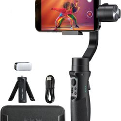 hohem iSteady Mobile+ Kit Gimbal Stabilizer for Smartphone, 3-Axis Phone Gimbal with Fill Light, Ultra-Wide-Angle Mode, 600° Inception, YouTube Vlog S