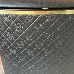 Nice Black Vinyl Hamper 