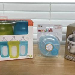 NEW BABY bottles and dispenser 