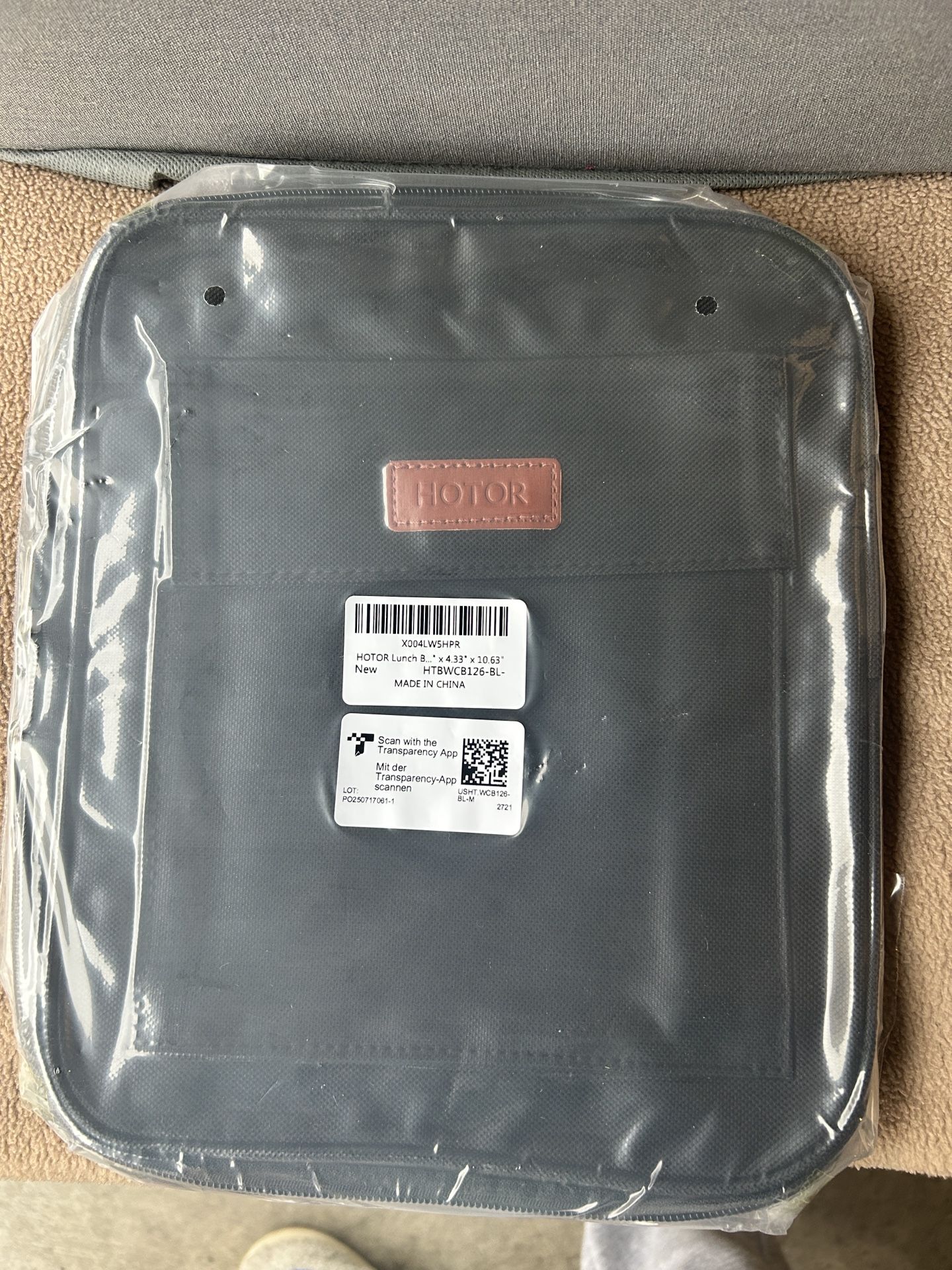 HOTOR Lunch Bag Large Capacity Insulated Lunch Bag Cooler Lunch Box, Black, 9.06" x 4.33" x 10.63"