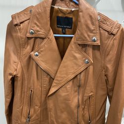 Banana Republic Leather Bomber Jacket
