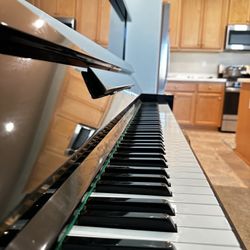 Sherman Clay Upright Piano + Bench – Timeless Black Beauty 
