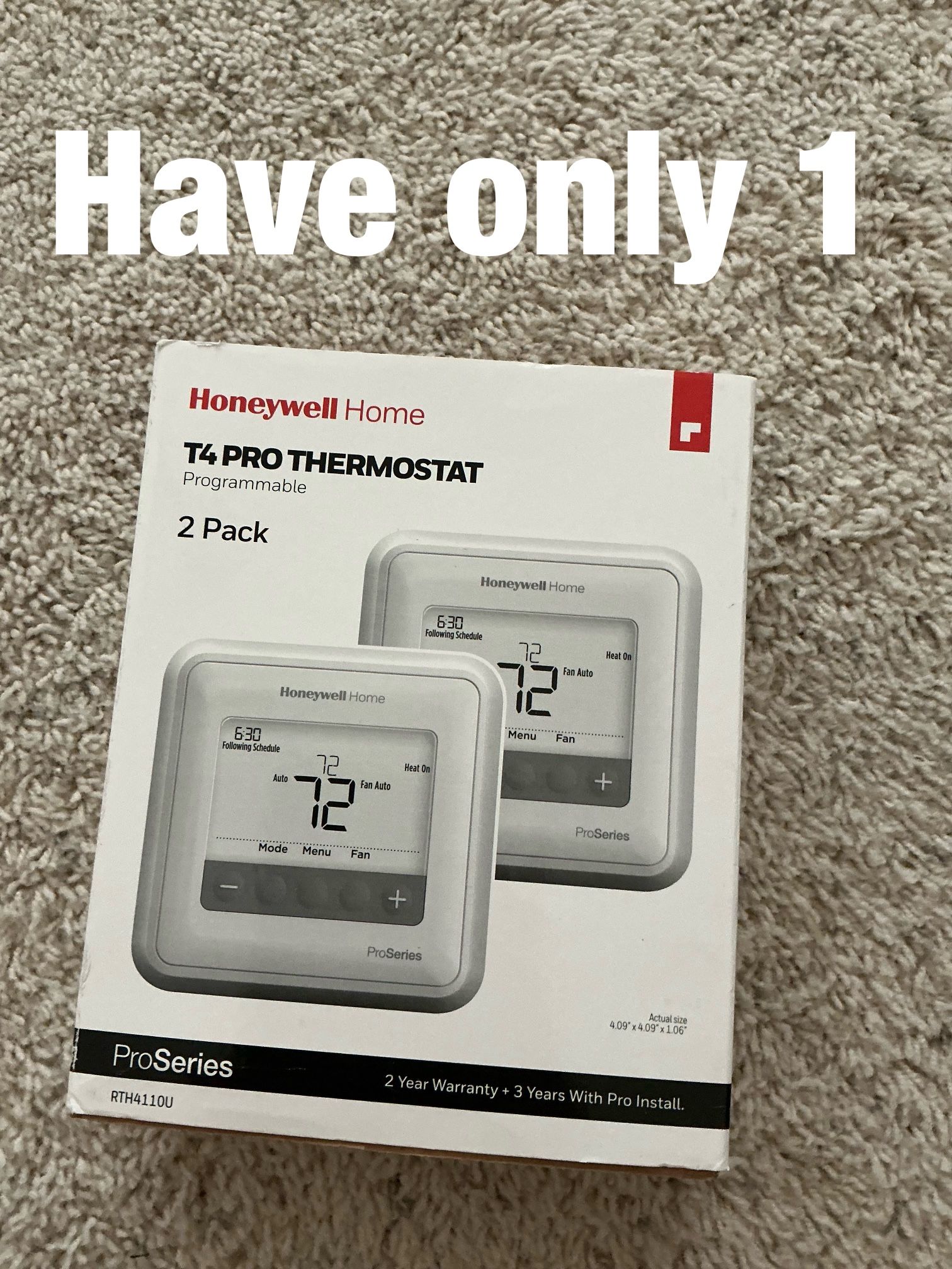 Honeywell thermostat - $30 (have only 1 left)