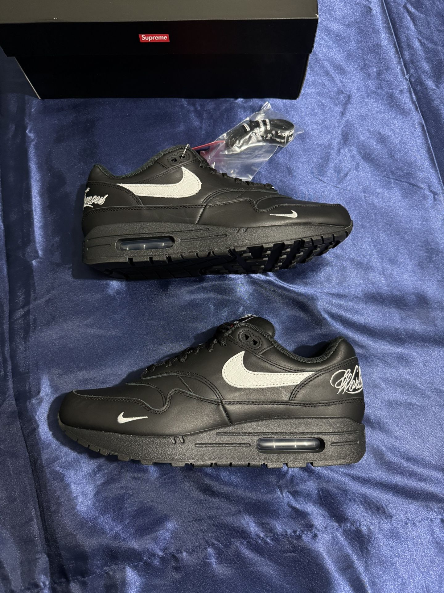 Supreme x Nike Air Max 1 ‘87 SP ‘Black White’ US Mens 10
