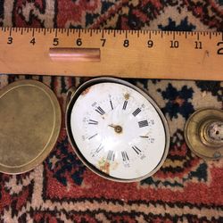 R A Antique Clock Parts Porcelain Face