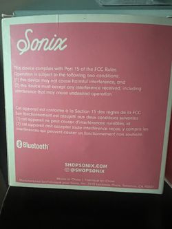 🆕 Sonix Pink Bluetooth Speaker USB Charging Cable + Wrist Strap New In Box